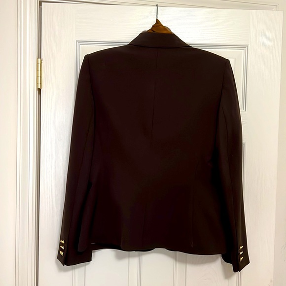 Ann Klein blazer with scarf, size 10, brown - Picture 2 of 6